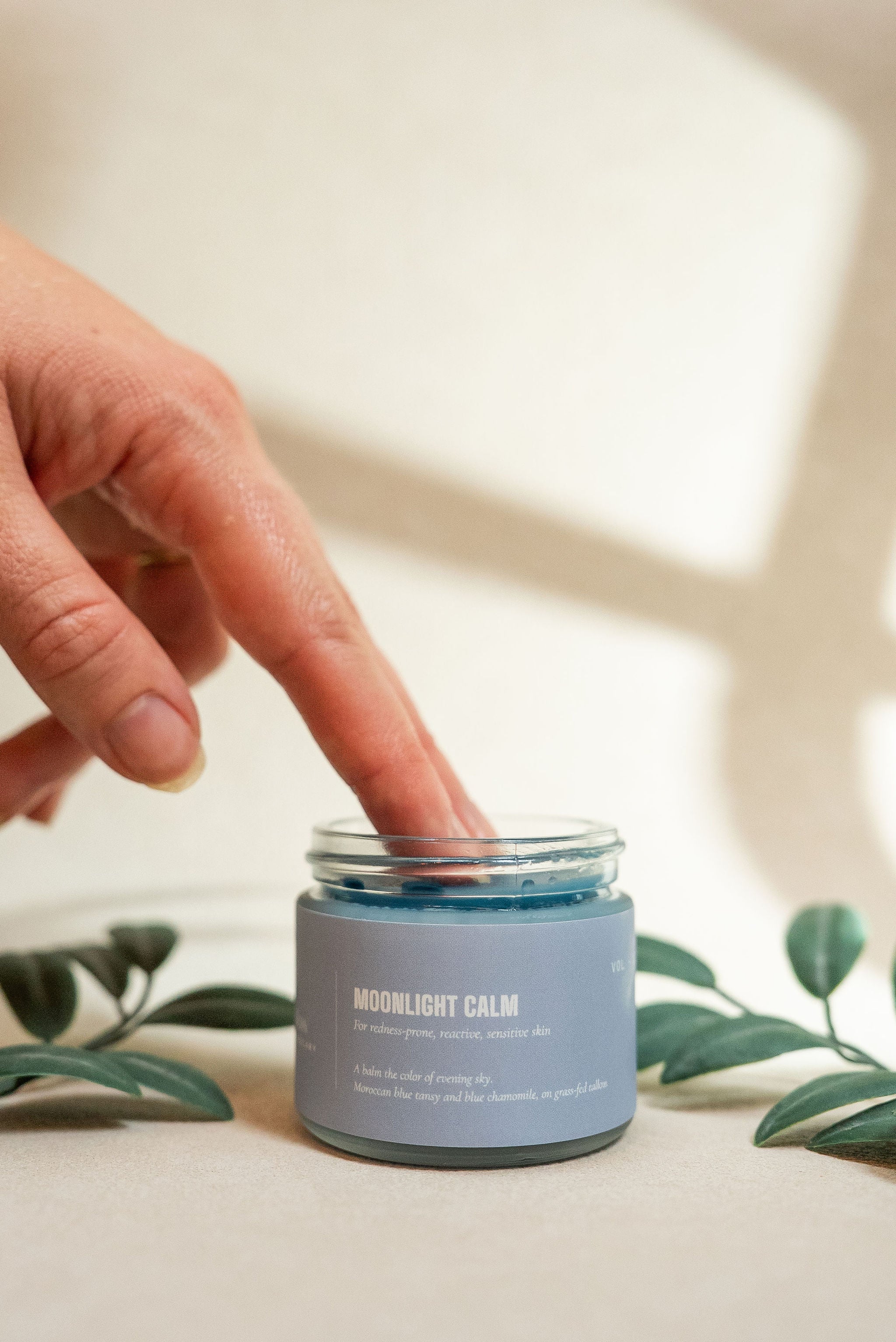 Moonlight Calm · Blue Tansy Tallow Balm for Redness-Prone Skin