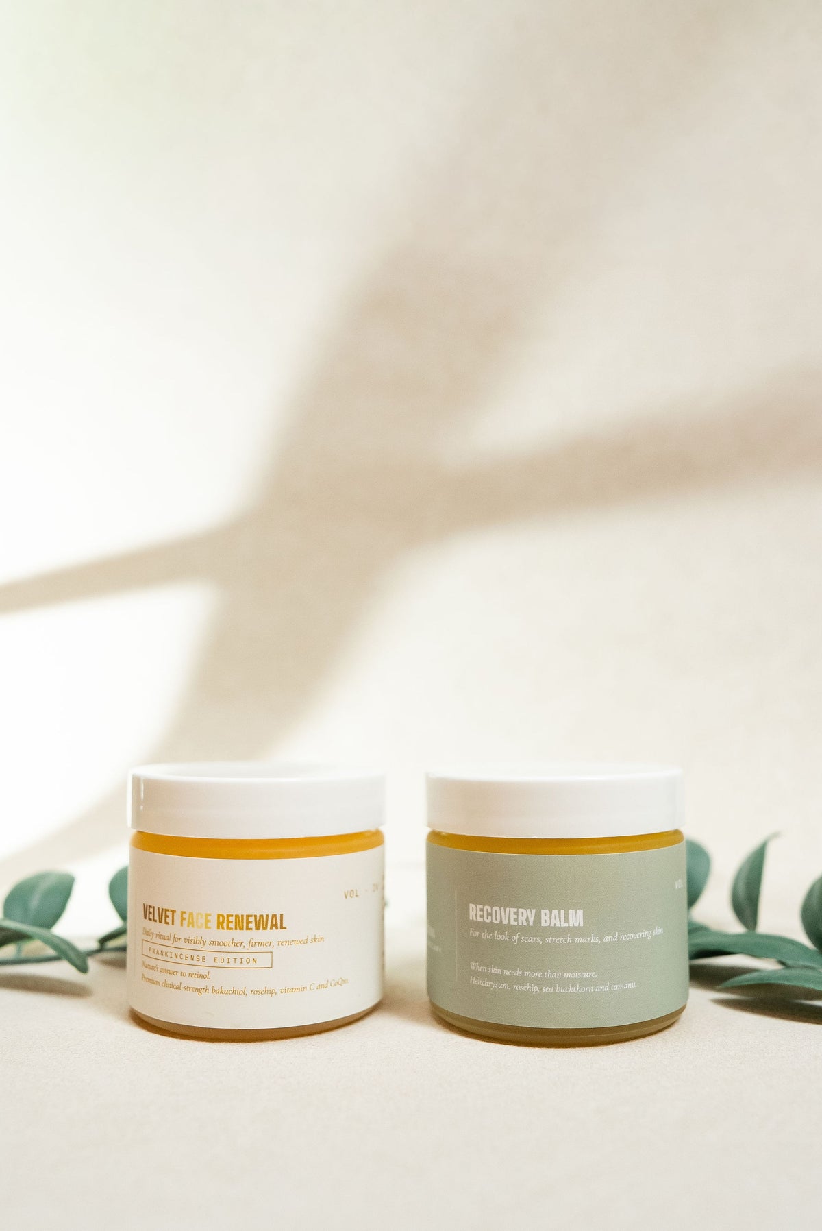 The Premium Pair: Velvet Face Renewal and Recovery Balm side by side