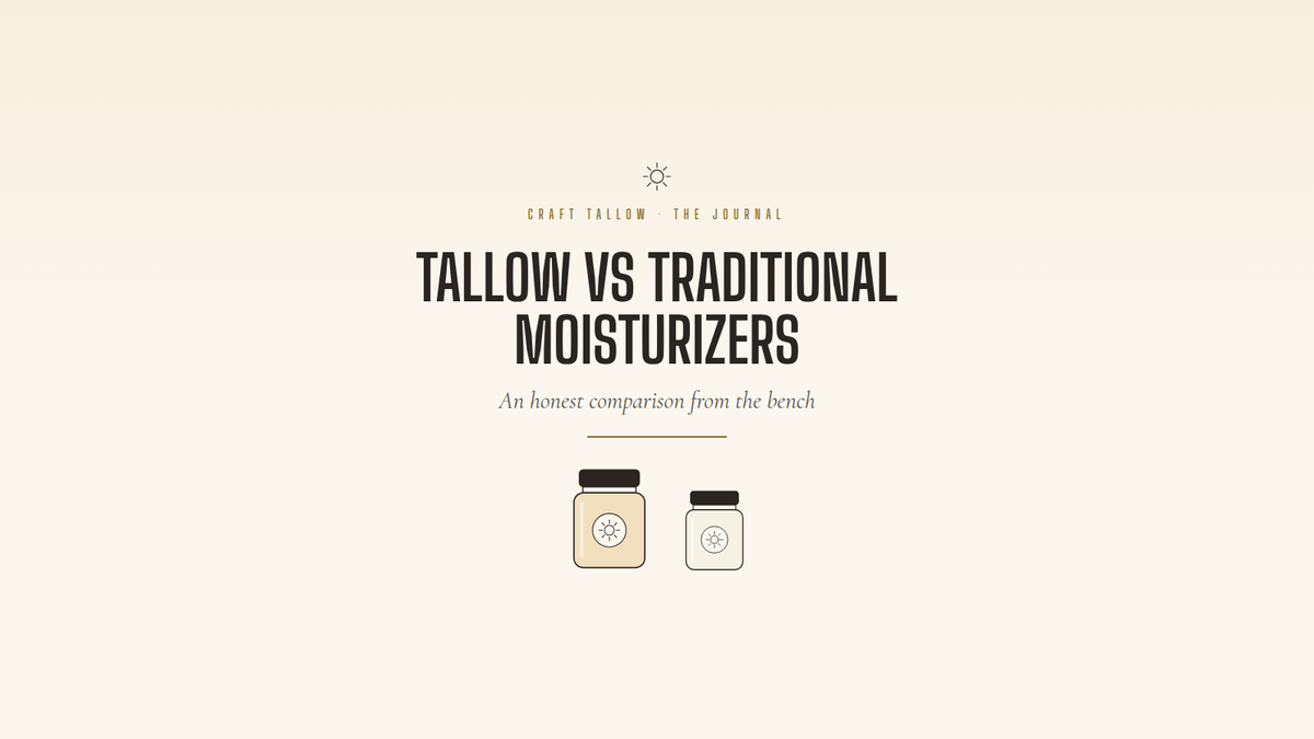Tallow vs traditional moisturizers: an honest comparison