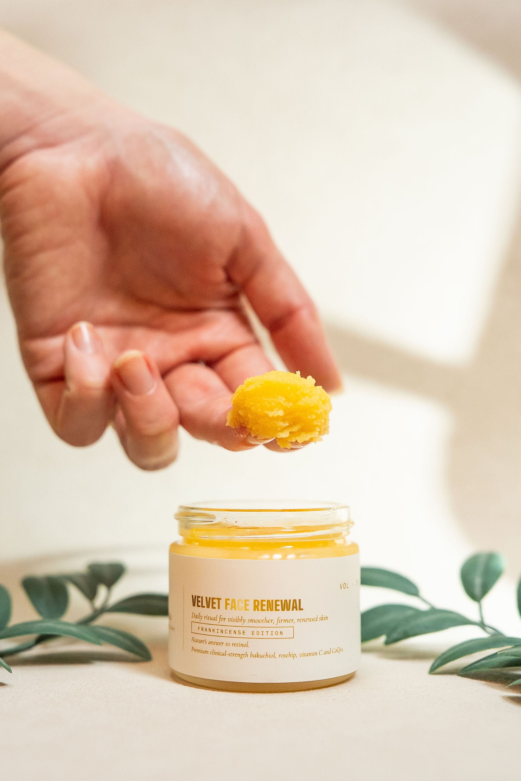Velvet Face Renewal · 1% Bakuchiol + Vitamin C + CoQ10 Tallow Face Balm