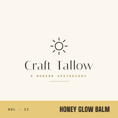 Craft Tallow sun mark and wordmark, A Modern Apothecary, Honey Glow color band