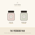 The Premium Pair: Velvet Face Renewal 1% bakuchiol and Recovery Balm helichrysum, two 2 oz jars